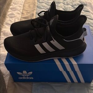 Adidas Black Sneakers with Sleek Knit Design